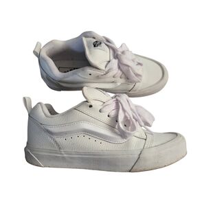 Vans Knu Skool Leather White Shoes 6.5 Women 5 Men